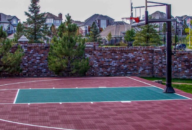 Customized basketball sport courts